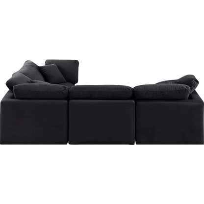 Indulge Black Velvet Modular Sectional
