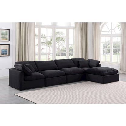 Indulge Black Velvet Modular Sectional