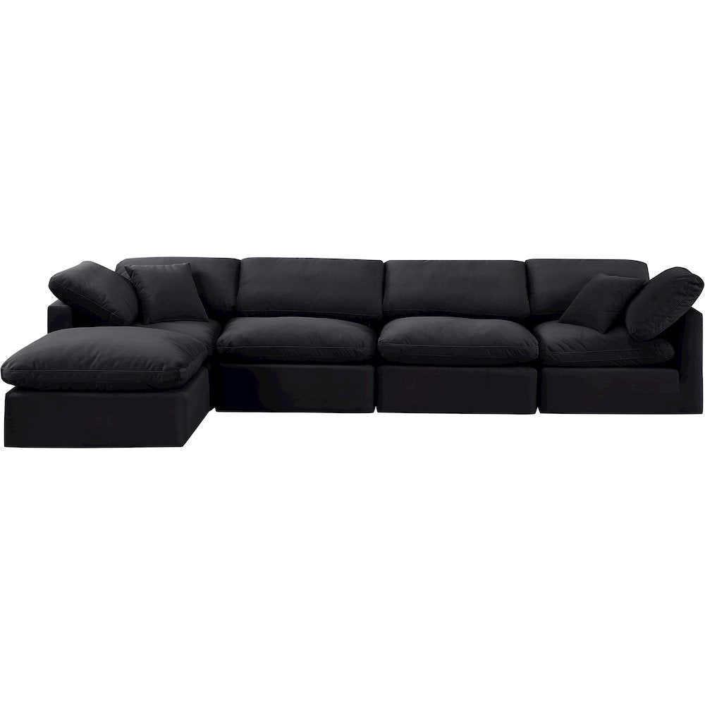 Indulge Black Velvet Modular Sectional