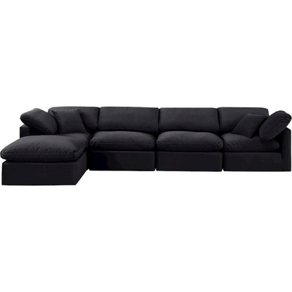 Indulge Black Velvet Modular Sectional