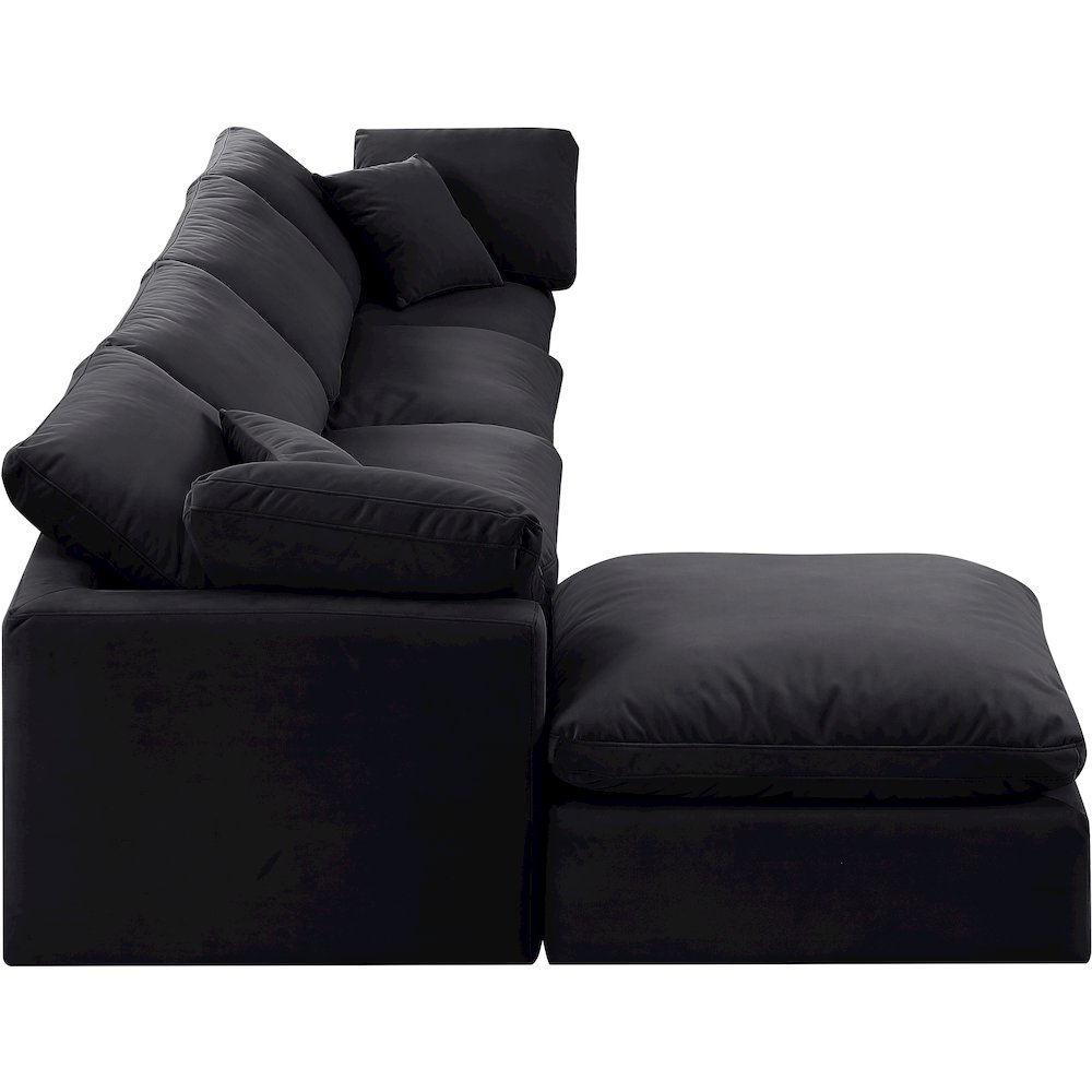 Indulge Black Velvet Modular Sectional