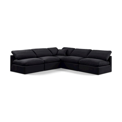 Indulge Black Velvet Modular Sectional