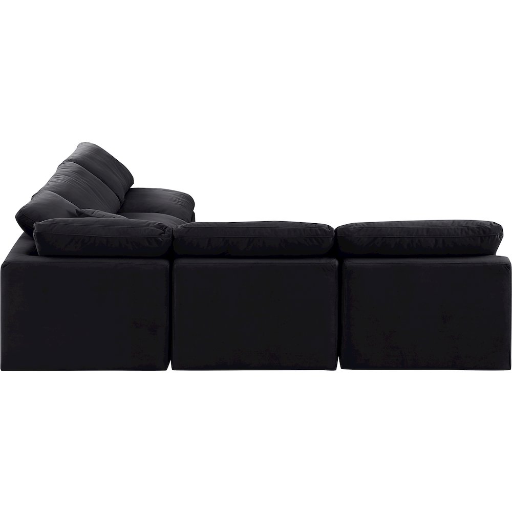 Indulge Black Velvet Modular Sectional