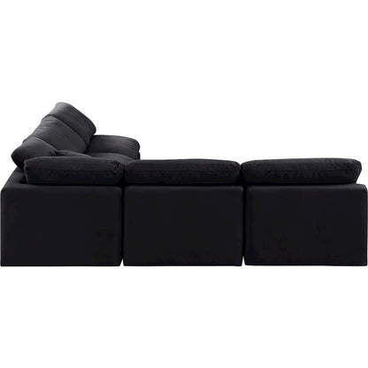 Indulge Black Velvet Modular Sectional
