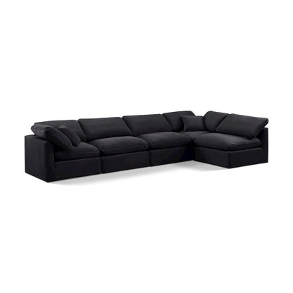 Indulge Black Velvet Modular Sectional
