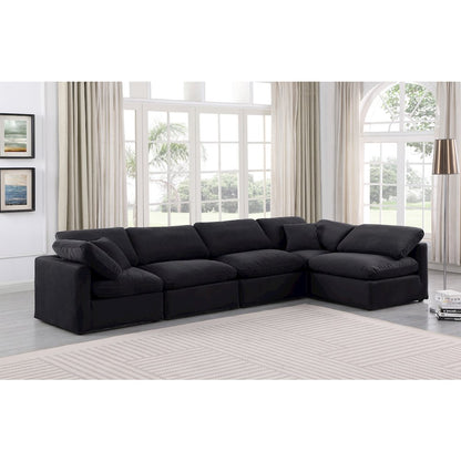 Indulge Black Velvet Modular Sectional