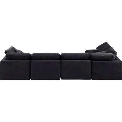 Indulge Black Velvet Modular Sectional