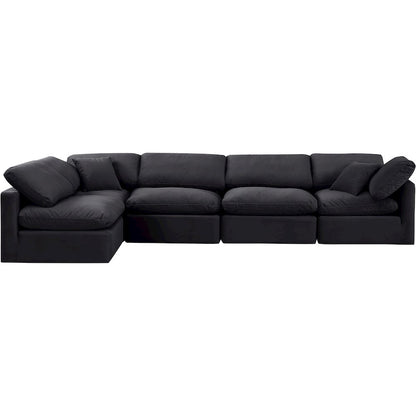Indulge Black Velvet Modular Sectional
