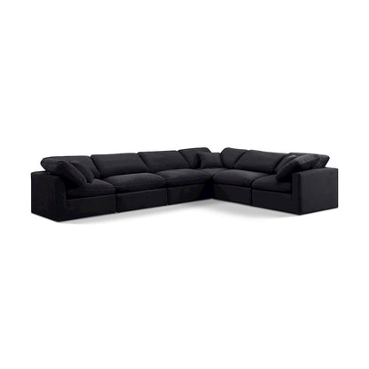 Indulge Black Velvet Modular Sectional