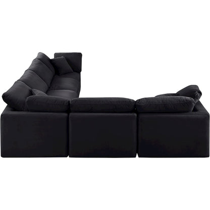 Indulge Black Velvet Modular Sectional