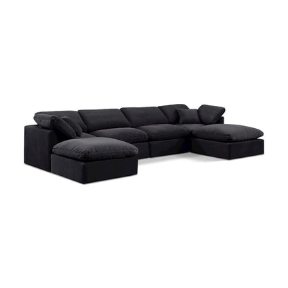Indulge Black Velvet Modular Sectional