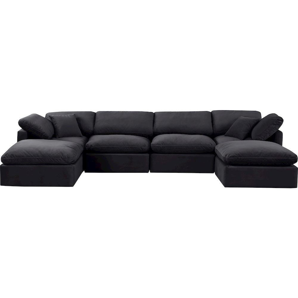 Indulge Black Velvet Modular Sectional