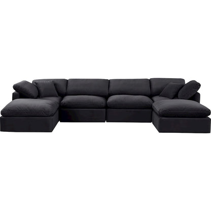 Indulge Black Velvet Modular Sectional