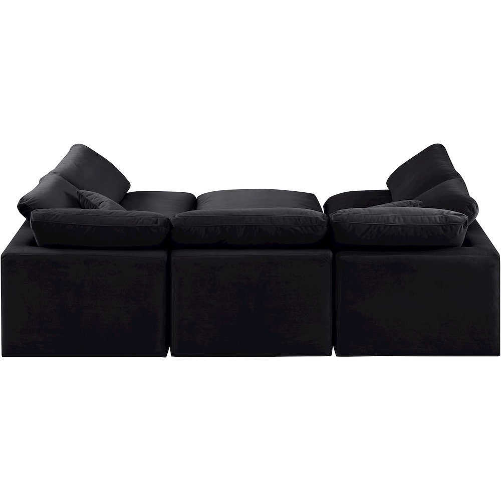 Indulge Black Velvet Modular Sectional