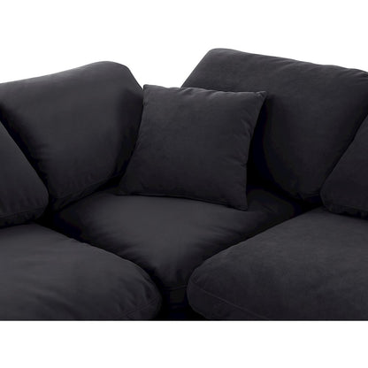 Indulge Black Velvet Modular Sectional
