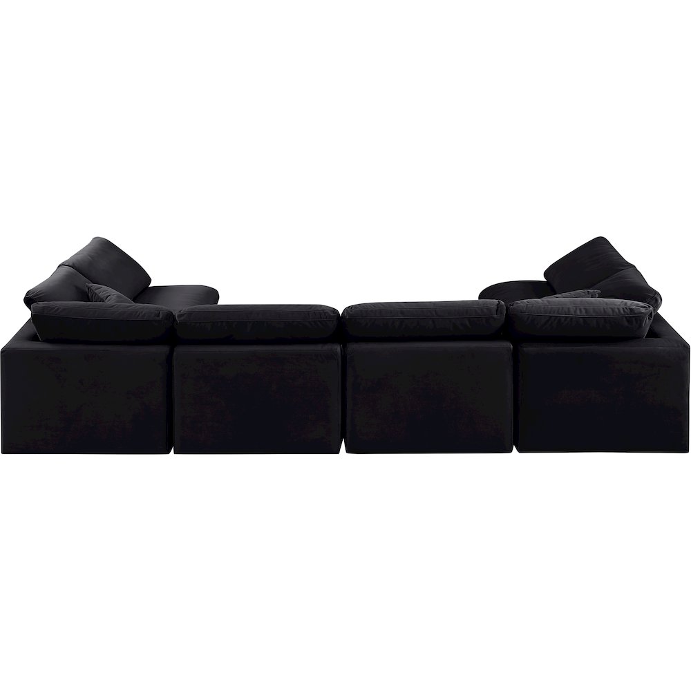 Indulge Black Velvet Modular Sectional