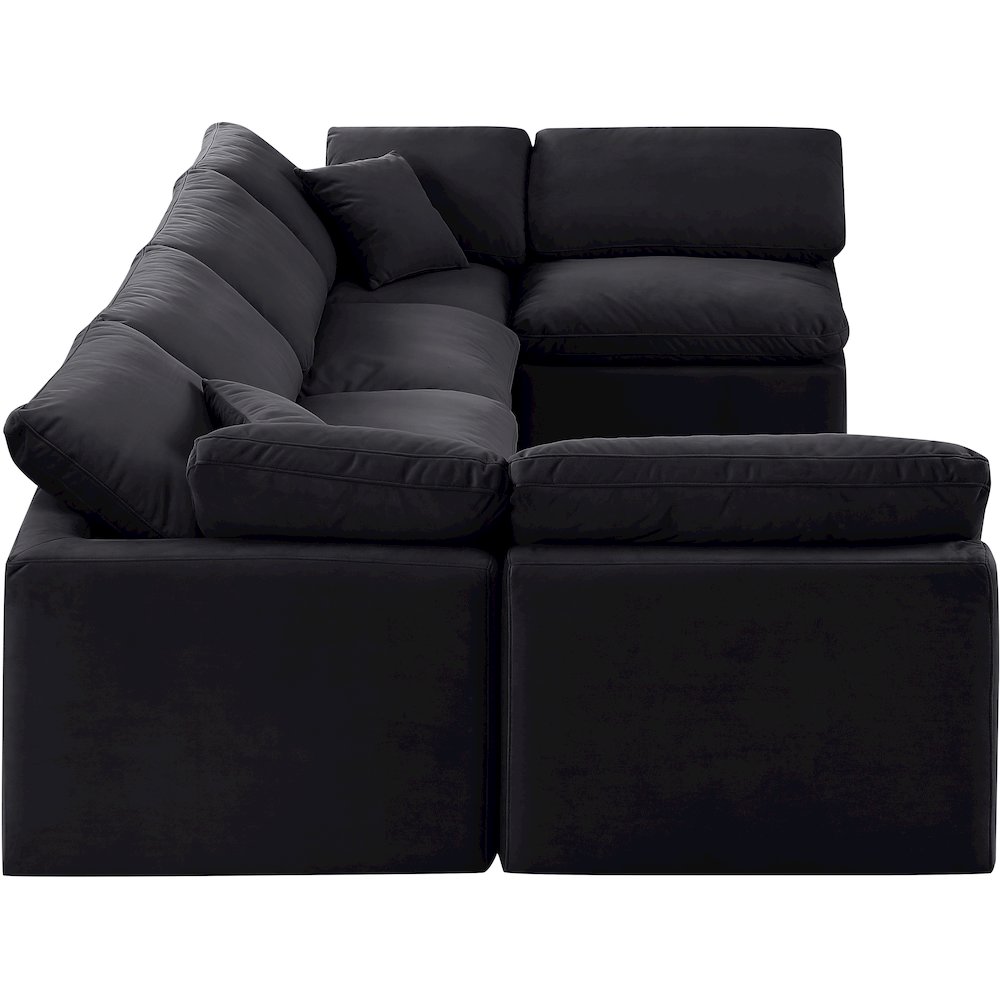 Indulge Black Velvet Modular Sectional