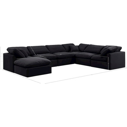 Indulge Black Velvet Modular Sectional