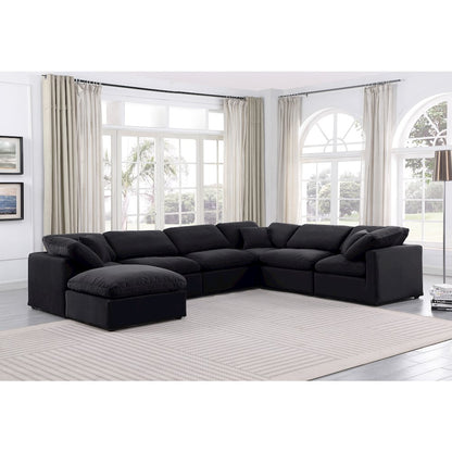 Indulge Black Velvet Modular Sectional