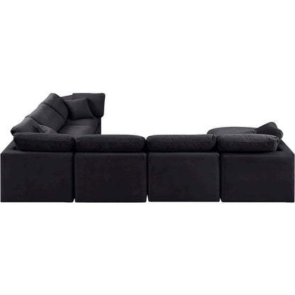 Indulge Black Velvet Modular Sectional