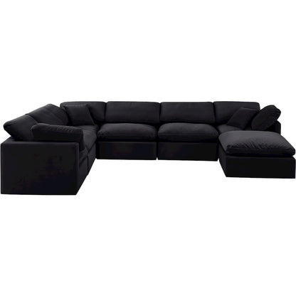 Indulge Black Velvet Modular Sectional