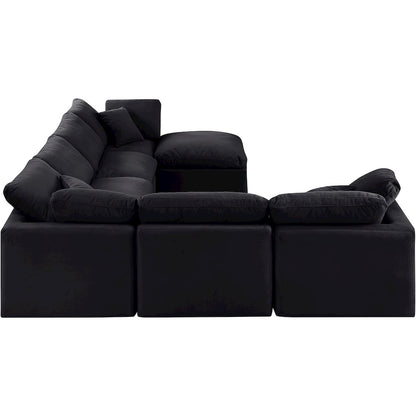Indulge Black Velvet Modular Sectional