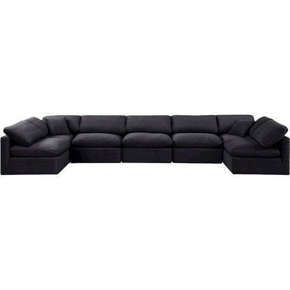 Indulge Black Velvet Modular Sectional
