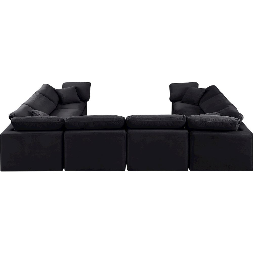 Indulge Black Velvet Modular Sectional