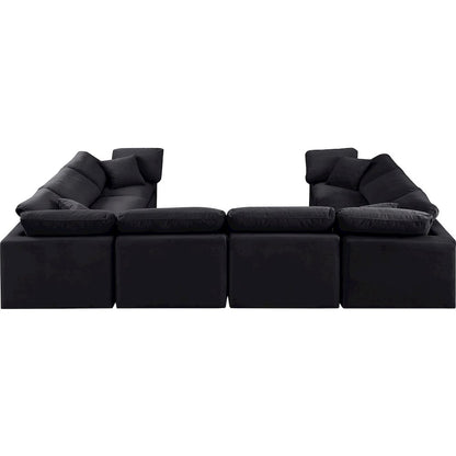 Indulge Black Velvet Modular Sectional