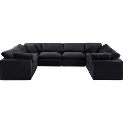 Indulge Black Velvet Modular Sectional