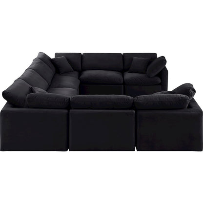 Indulge Black Velvet Modular Sectional