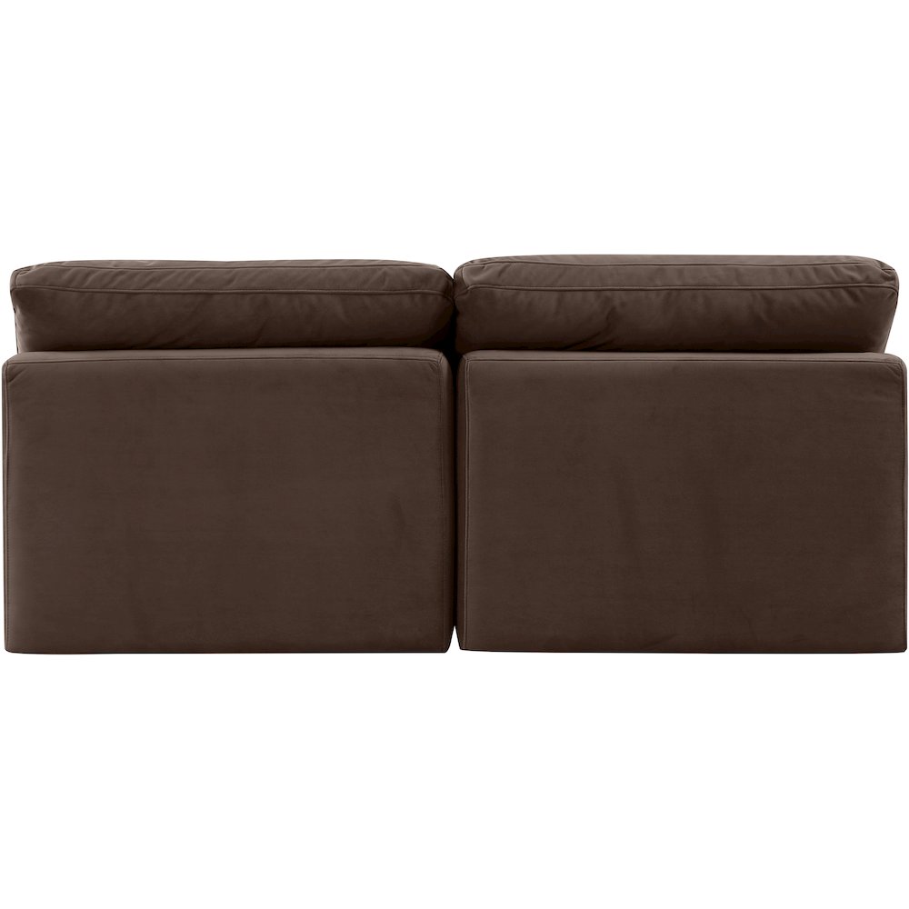 Indulge Brown Velvet Modular Sofa