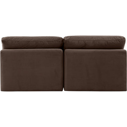 Indulge Brown Velvet Modular Sofa