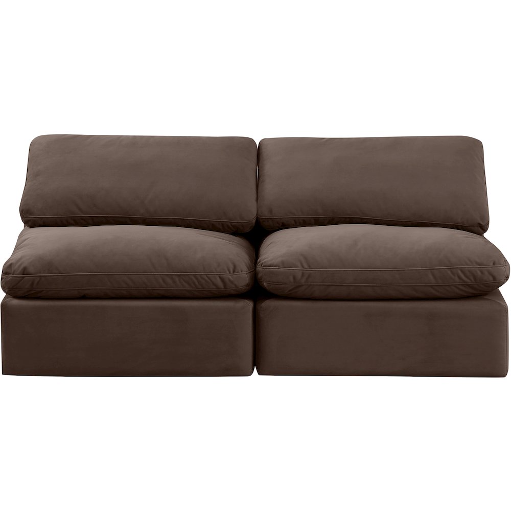 Indulge Brown Velvet Modular Sofa