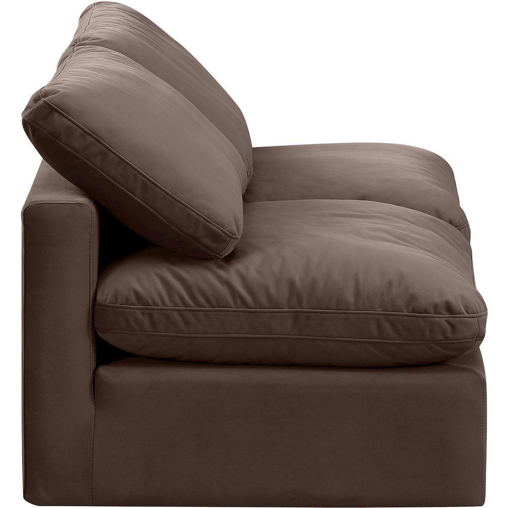 Indulge Brown Velvet Modular Sofa