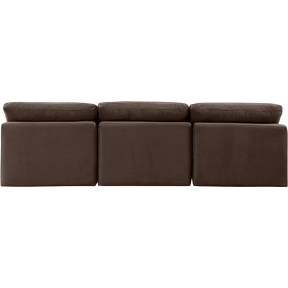 Indulge Brown Velvet Modular Sofa