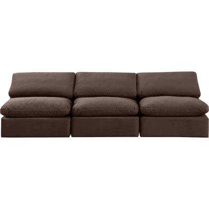 Indulge Brown Velvet Modular Sofa