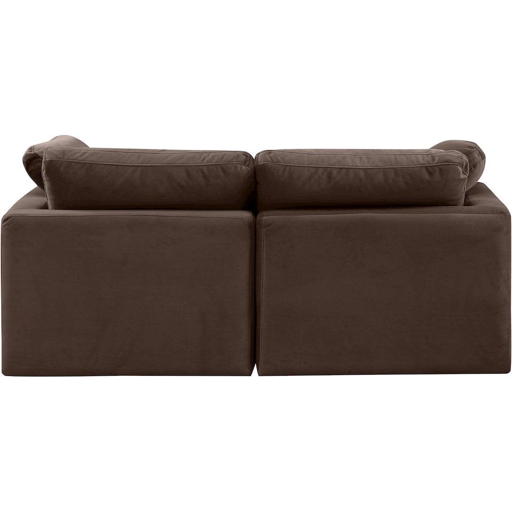 Indulge Brown Velvet Modular Sofa