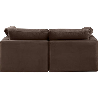 Indulge Brown Velvet Modular Sofa