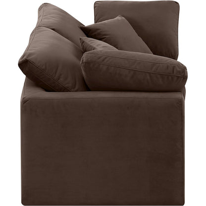 Indulge Brown Velvet Modular Sofa