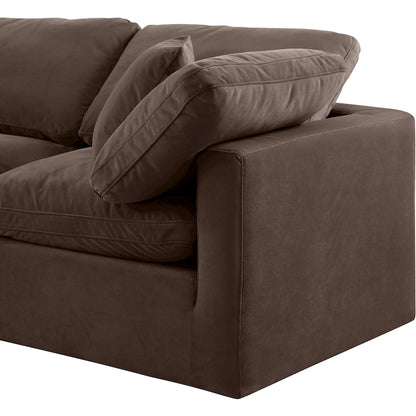 Indulge Brown Velvet Modular Sofa