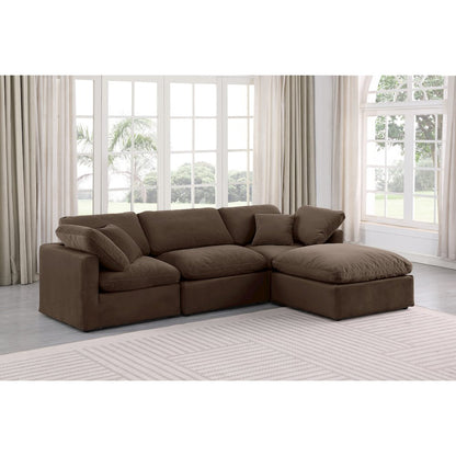 Indulge Brown Velvet Modular Sectional