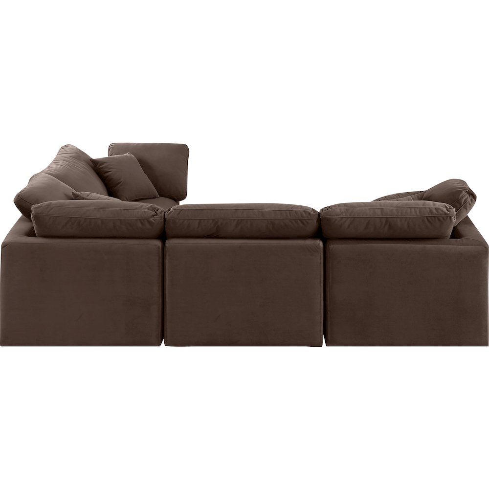 Indulge Brown Velvet Modular Sectional