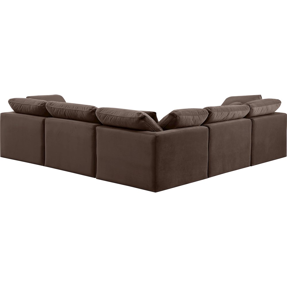 Indulge Brown Velvet Modular Sectional