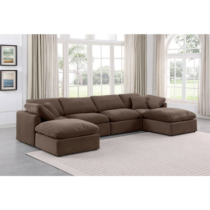 Indulge Brown Velvet Modular Sectional