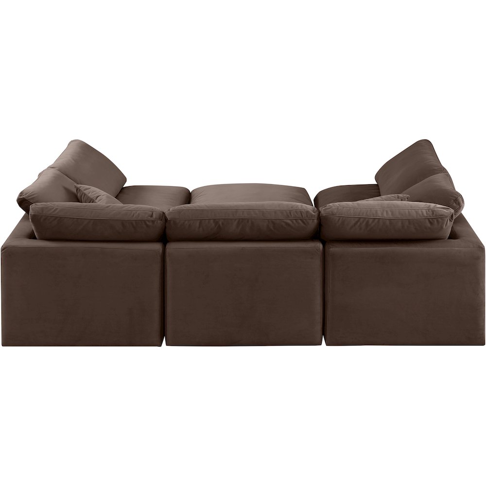 Indulge Brown Velvet Modular Sectional