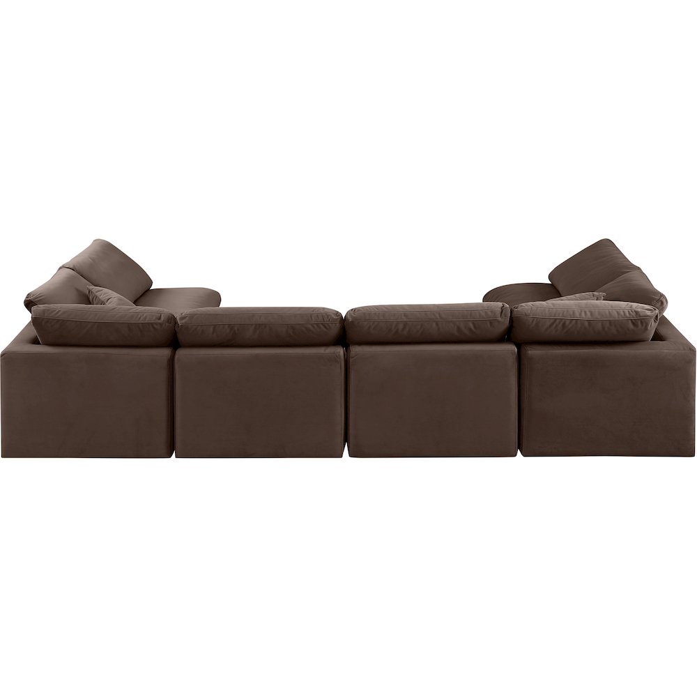 Indulge Brown Velvet Modular Sectional