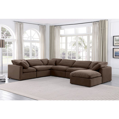 Indulge Brown Velvet Modular Sectional