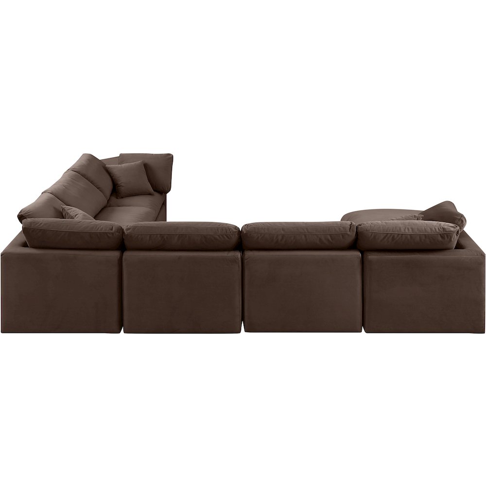 Indulge Brown Velvet Modular Sectional