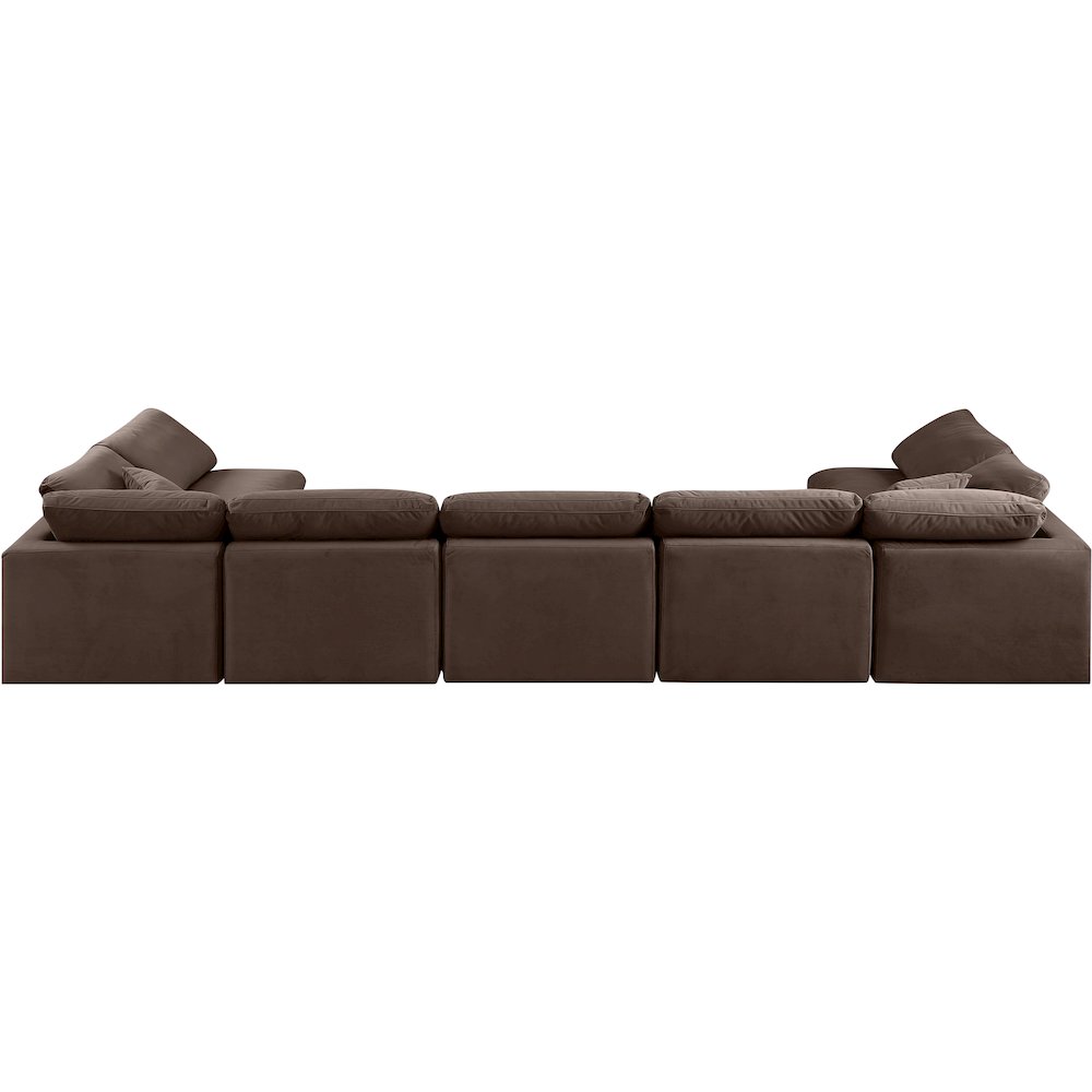 Indulge Brown Velvet Modular Sectional